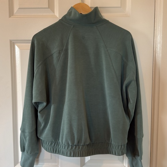 Lululemon Brushed Softstreme Funnel-Neck Zip Up Jacket Medium Forest Size 8 - Picture 11 of 12